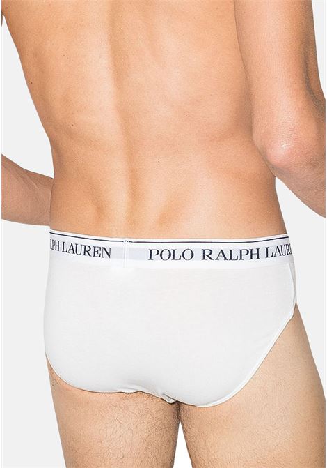 Set da 3 slip bianchi da uomo RALPH LAUREN | 714835884001WHITE/WHITE/WHITE